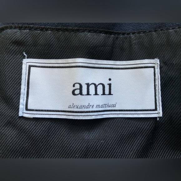 Ami Alexandre Mattiussi Blue And Brown Suede Bomber Jacket Men’s M/L - Picture 13 of 15